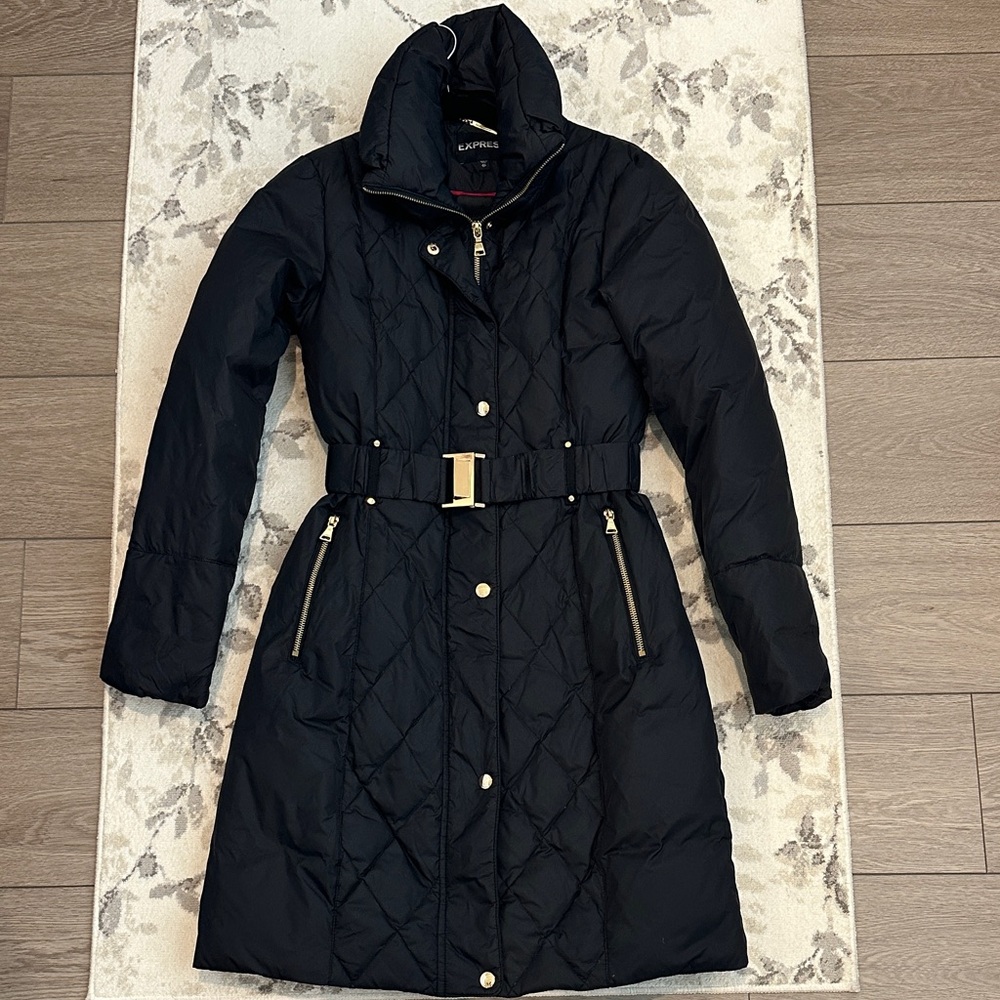 Express Black Down Puffer Coat